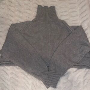 Cropped turtleneck sweater